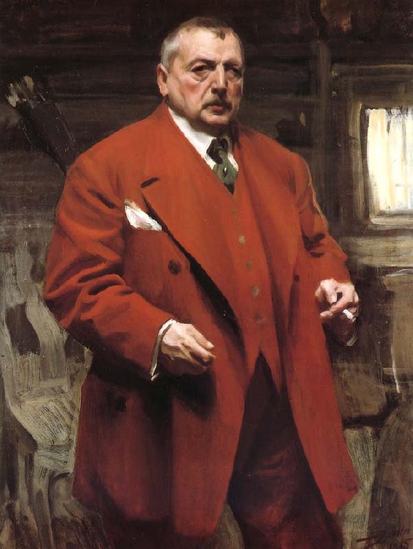 Anders Zorn Self-portrait in red oil painting picture